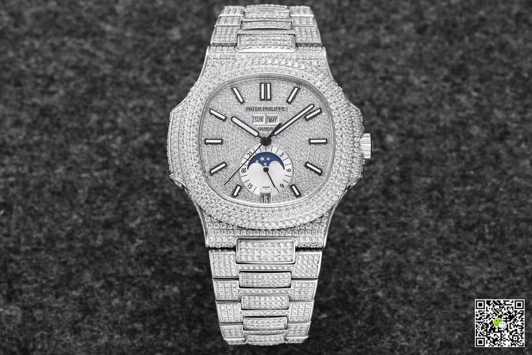 Replica Pat*k Phi1i*pe Nautilus 5726/1A-014 1:1 Best Edition R8 Factory Gypsophila D1am0nd Dial