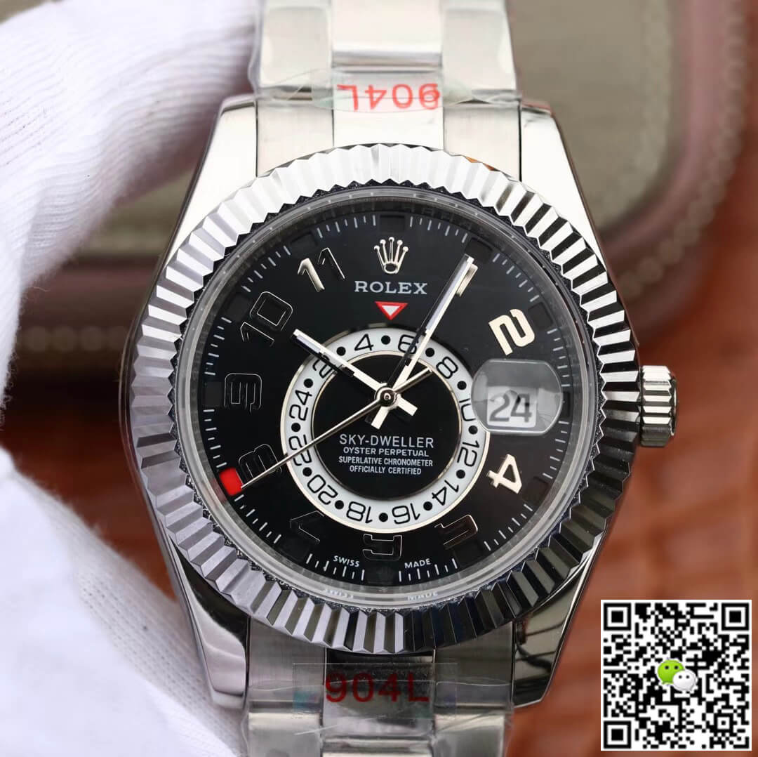Replica R01ex Sky Dweller 326939 1:1 Best Edition Noob Factory Black Dial