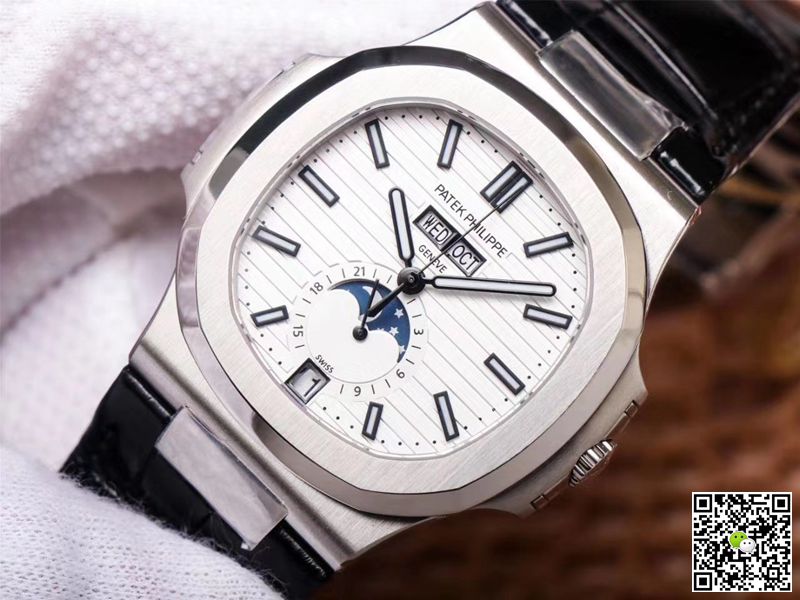 Replica Pat*k Phi1i*pe Nautilus 5726/1A-010 1:1 Best Edition PF Factory Black Strap Swiss ETA324