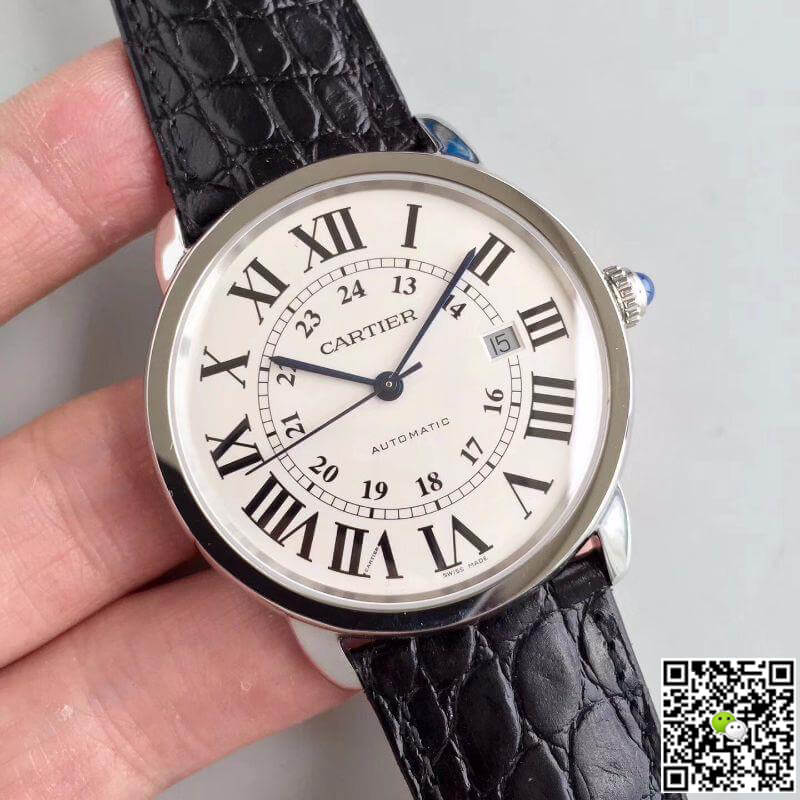 Replica Ronde Solo De Ca*t1er W6701010 ZF Factory Men Watches 1:1 Best Edition Swiss ETA9015 White Dial