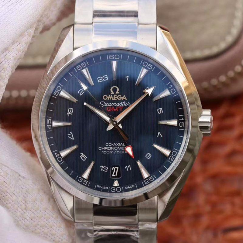 Replica 0me*ga Seamaster Aqua Terra 231.10.43.22.03.001 VS factory 1:1 Best Edition Swiss ETA8605 Blue Textured Dial