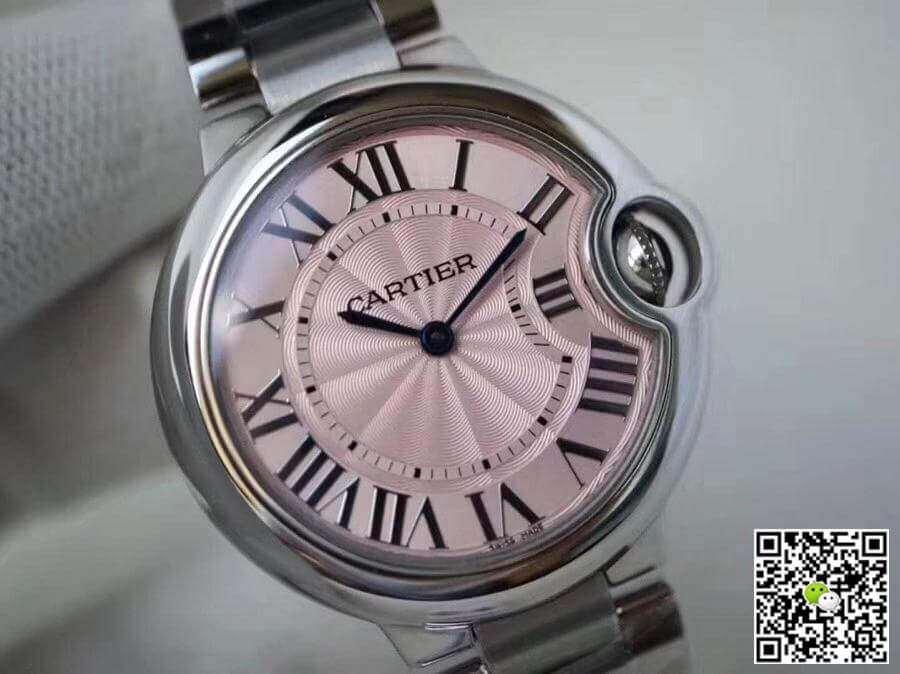 Replica Ballon Bleu De Ca*t1er 33 mm V6 Factory 1:1 Best Edition Swiss ETA076 Pink Dial