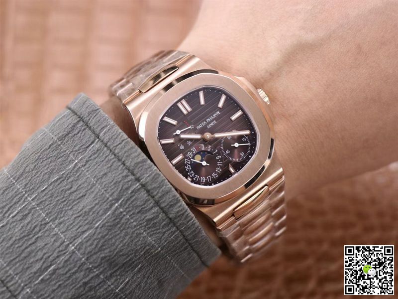 Replica Pat*k Phi1i*pe Nautilus 5712/1A-001 1:1 Best Edition PF Factory Rose Gold Swiss Movement