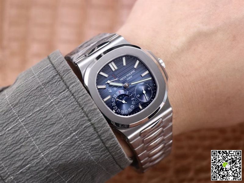 Replica Pat*k Phi1i*pe Nautilus 5712/1A-001 1:1 Best Edition PF Factory Blue Dial Steel Strap Swiss Movement