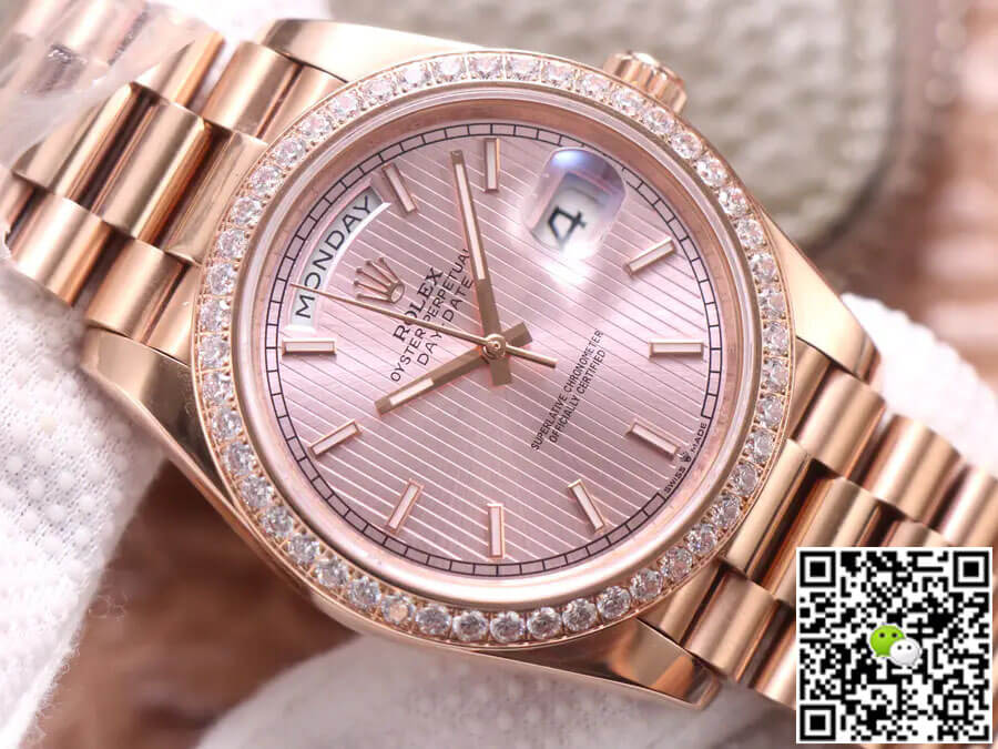 Replica R01ex Day Date M228345RBR-0010 1:1 Best Edition EW Factory Rose Gold