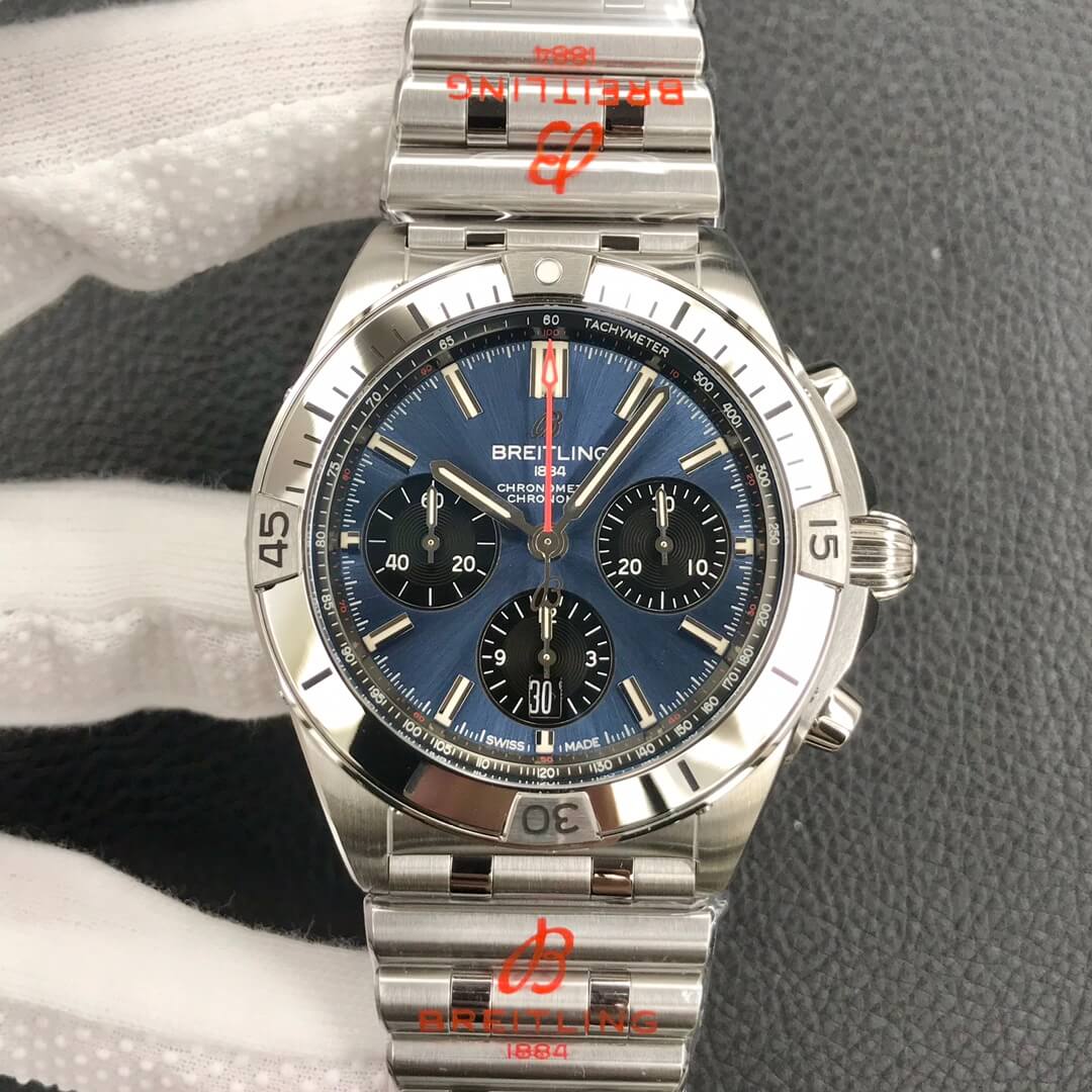 Replica Breitling Chronomat AB0134101C1A1 1:1 Best Edition Stainless Steel Blue Dial