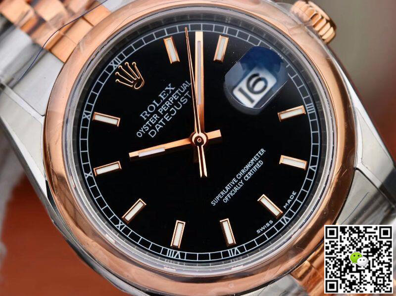 Replica R01ex Datejust 36MM 126201 1:1 Best Edition Swiss ETA3135 Black Dial