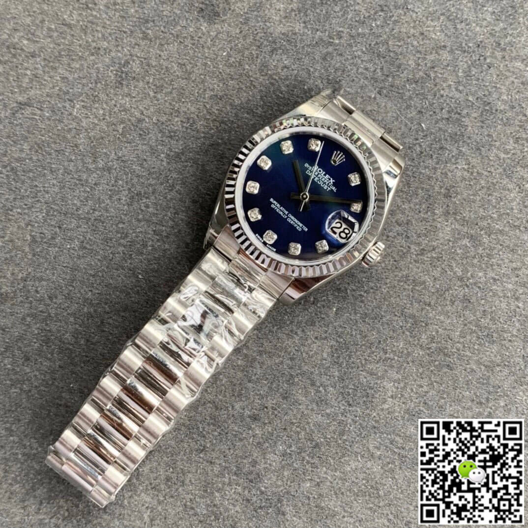 Replica R01ex Datejust 31MM 1:1 Best Edition GS Factory Blue Dial