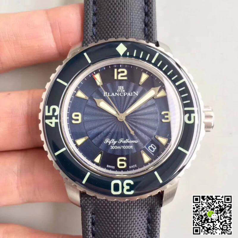 Replica Blancpain Fifty Fathoms 5015D-1140-52B ZF Factory Men Watches 1:1 Best Edition Swiss ETA2836-2 Blue Dial