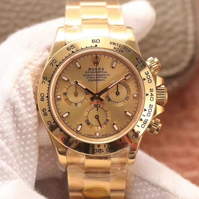 R01ex Daytona Replica Cosmograph M116508-0003 1:1 Best Edition Noob Factory Gold Dial Swiss ETA4130