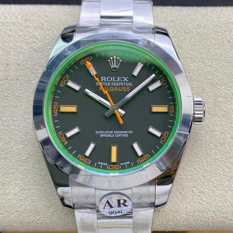 Replica R01ex Milgauss 116400GV AR Factory 1:1 Best Edition Swiss ETA3131 Black Dial