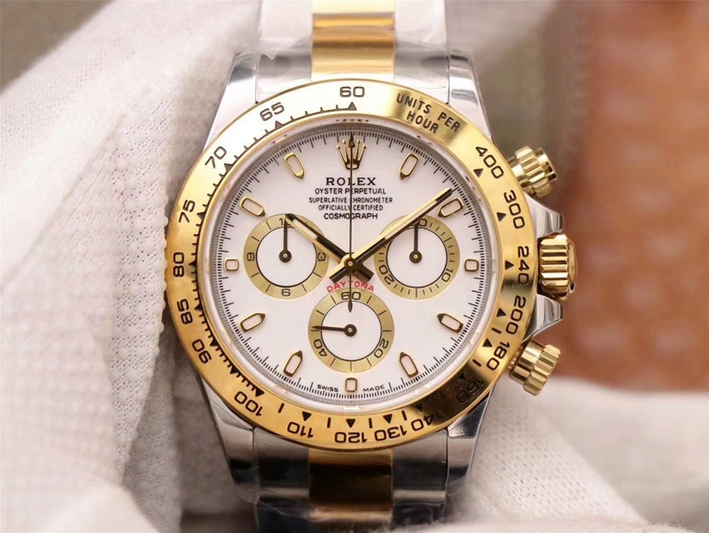 R01ex Daytona Replica Cosmograph M116503-0001 1:1 Best Edition Noob Factory White Dial Swiss ETA4130