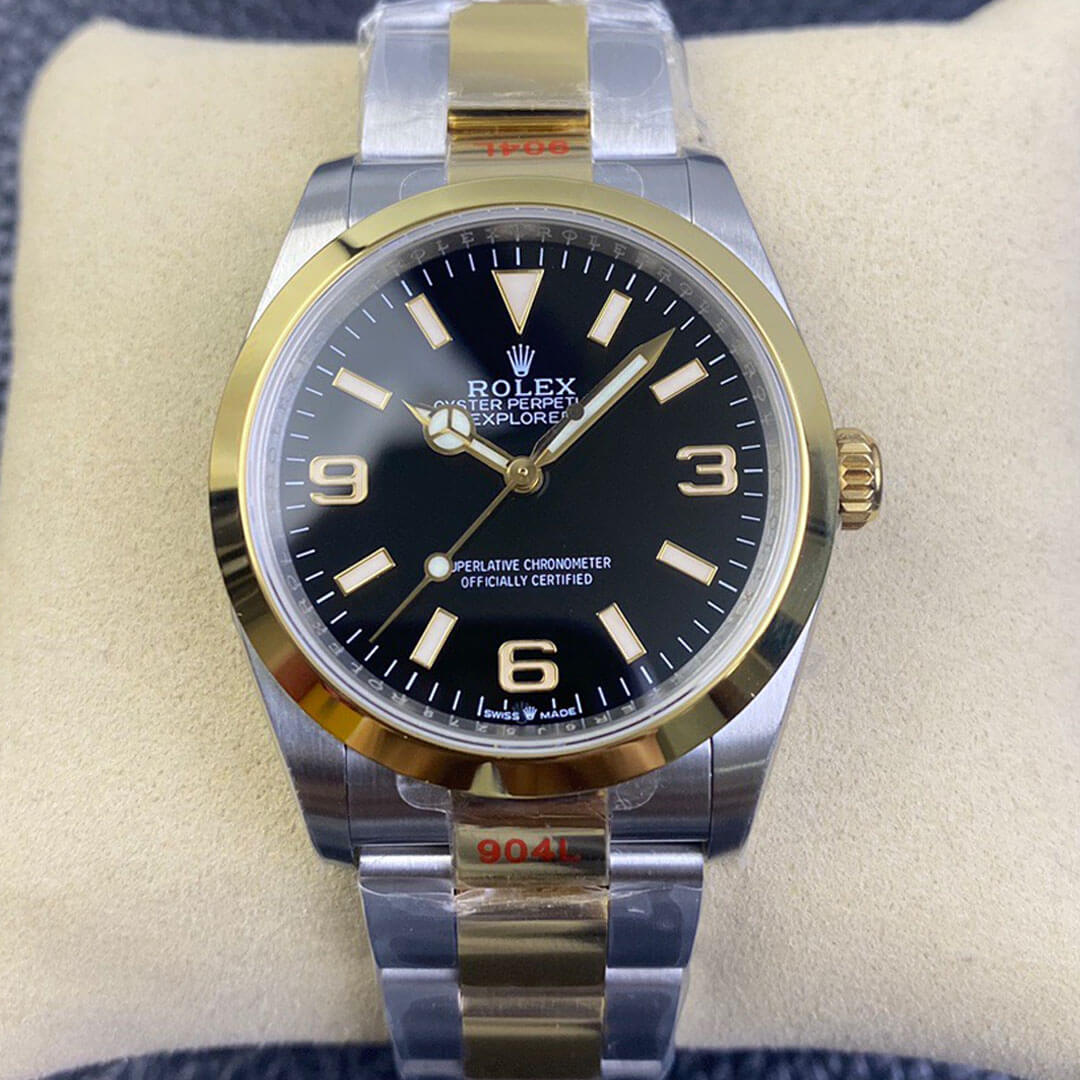 Replica R01ex Explorer M124273-0001 1:1 Best Edition EW Factory Yellow Gold