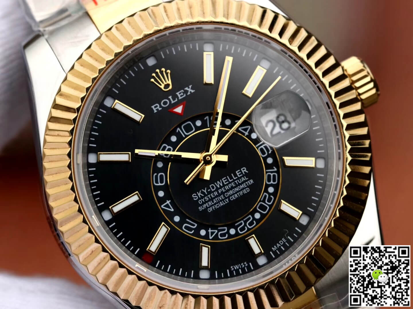 Replica R01ex Sky Dweller M326933-0002 1:1 Best Edition Noob Factory Black Dial