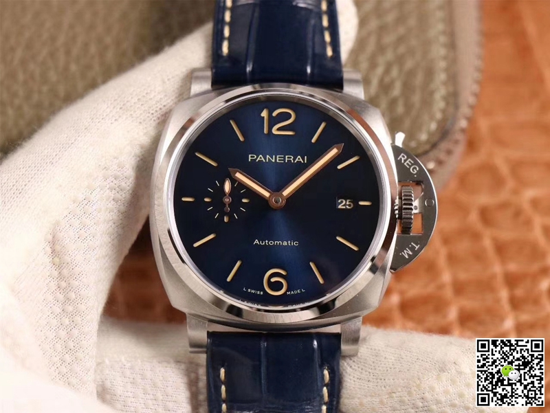 Pa*e*a1 Replica Luminor Due PAM00927 1:1 Best Edition VS Factory Blue Dial Swiss P9000