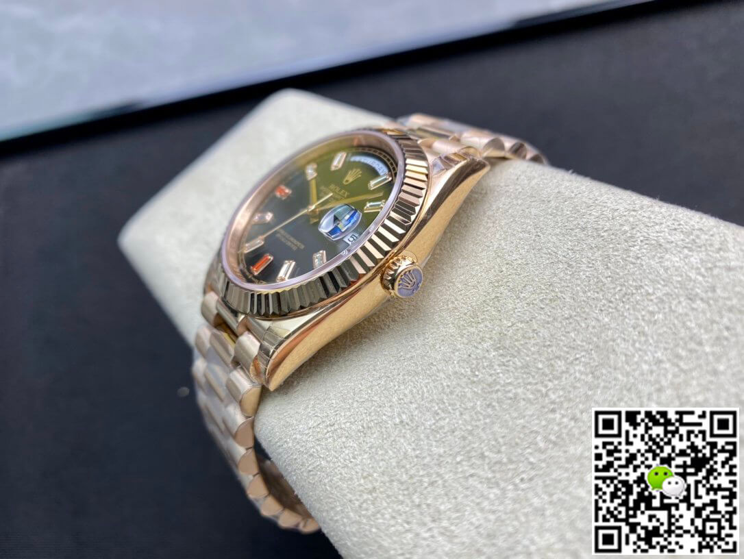 Replica R01ex Day Date 40MM 1:1 Best Edition EW Factory Rose Gold