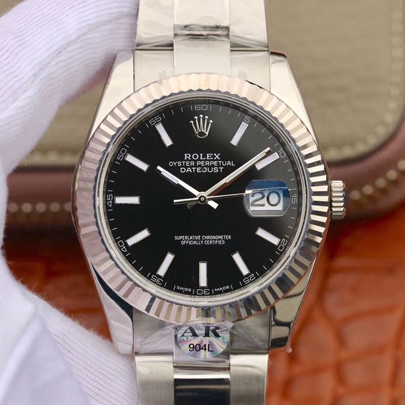 Replica R01ex Datejust 126334 41mm Men Watches 1:1 Best Edition Black Dial