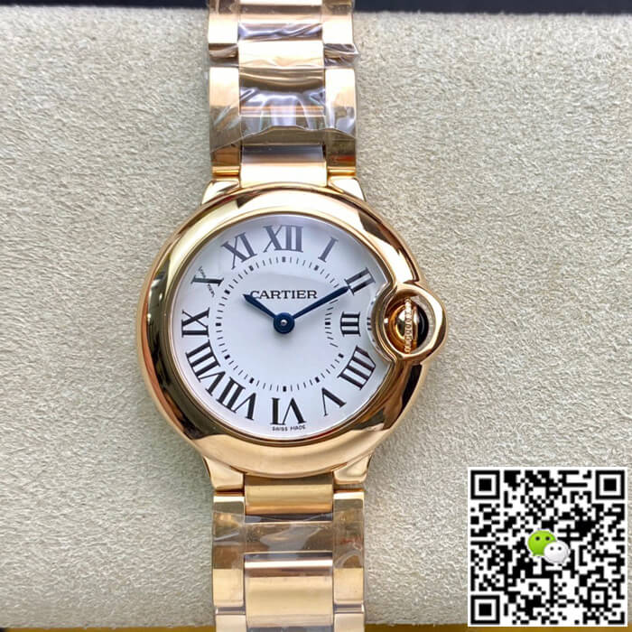 Replica Ballon Bleu De Ca*t1er 28MM WGBB0007 1:1 Best Edition V6 Factory White Dial