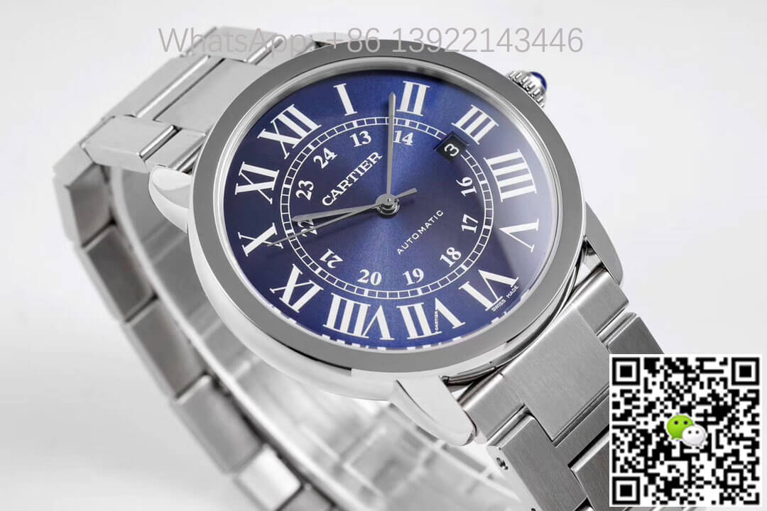 Replica RONDE DE Ca*t1er WSRN0023 1:1 Best Edition AF Factory Blue Dial