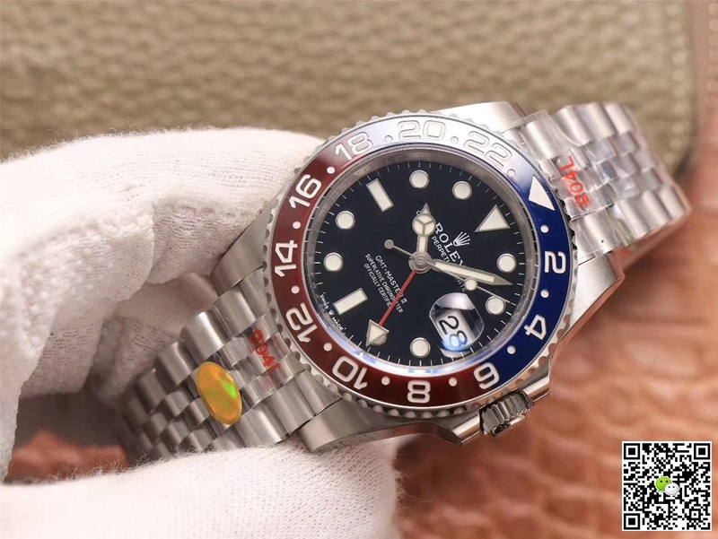 Replica R01ex GMT Master II 126710BLRO-0001 1:1 Best Edition Noob Factory Black Dial Swiss ETA3285