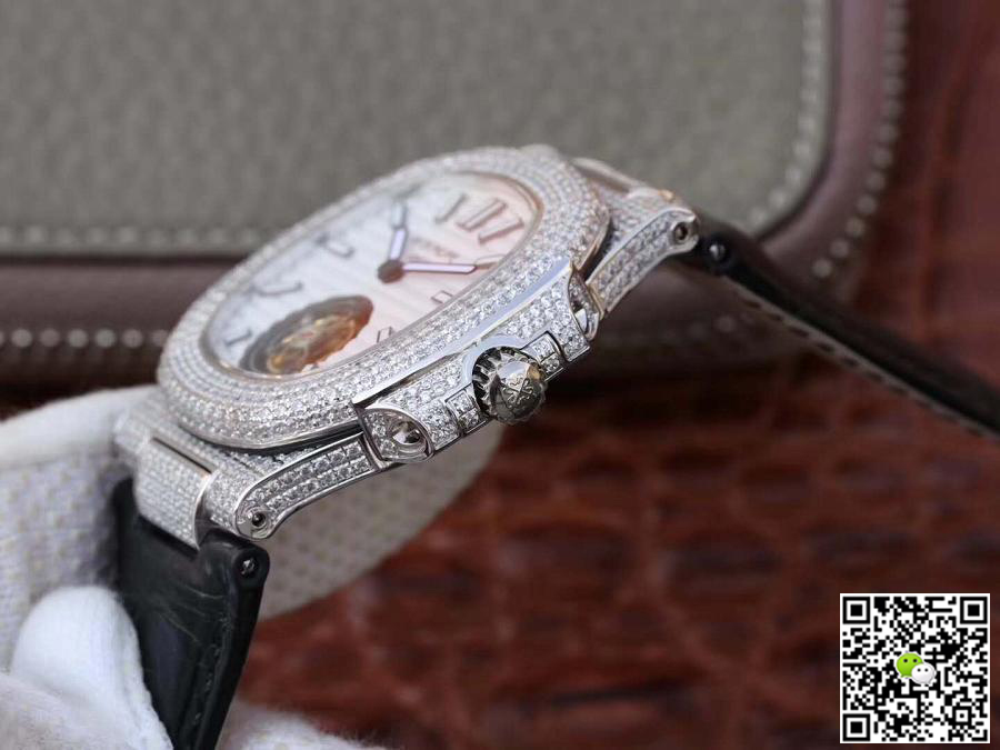 Pat*k Phi1i*pe Replica Nautilus Jumbo 5711 R8 Factory 1:1 Best Edition Swiss Tourbillon White Dial