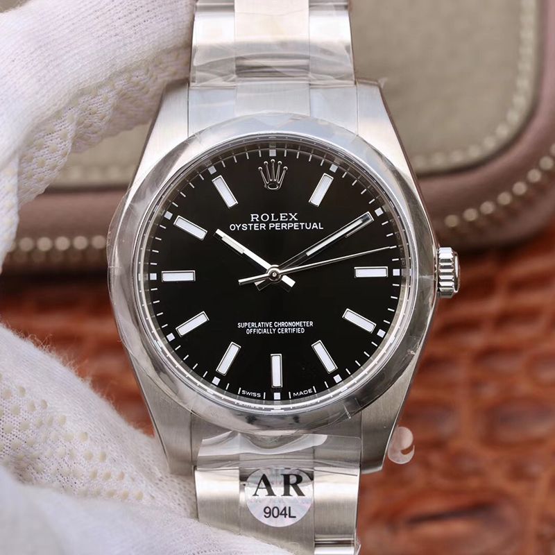 Replica R01ex Oyster Perpetual 114300 39mm AR Factory 1:1 Best Edition Swiss ETA3132 Black Dial