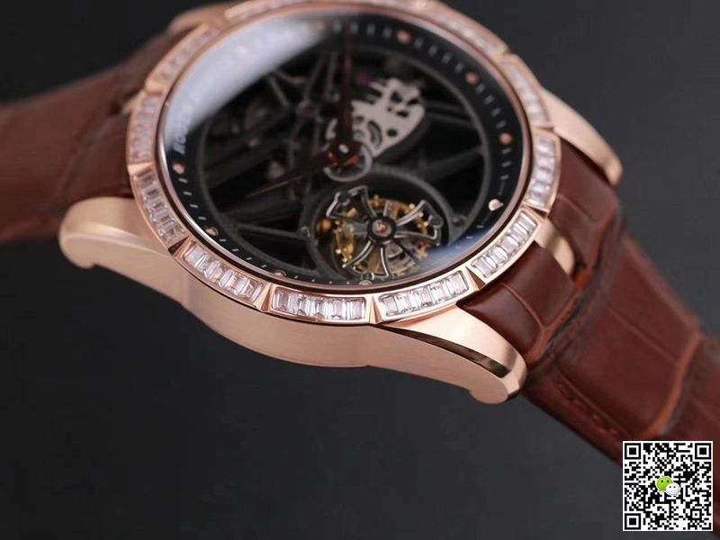Replica Roger Dubuis Excalibur RDDBEX0404 1:1 Best Edition JB Factory V3 Rose Gold Tourbillon Swiss RD505SQ