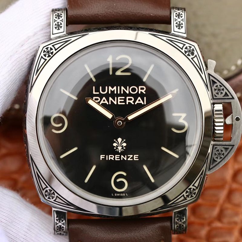Pa*e*a1 Replica Luminor 1950 PAM00972 Firenze 3 Days Acciaio 1:1 Best Edition Swiss Manual Winding Movement Black Dial