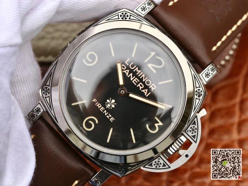Pa*e*a1 Replica Luminor 1950 PAM00972 Firenze 3 Days Acciaio 1:1 Best Edition Swiss Manual Winding Movement Black Dial