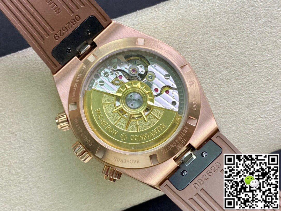 Replica Vacheron C0nstan1n Overseas 5500V 1:1 Best Edition 8F Factory Rubber Strap