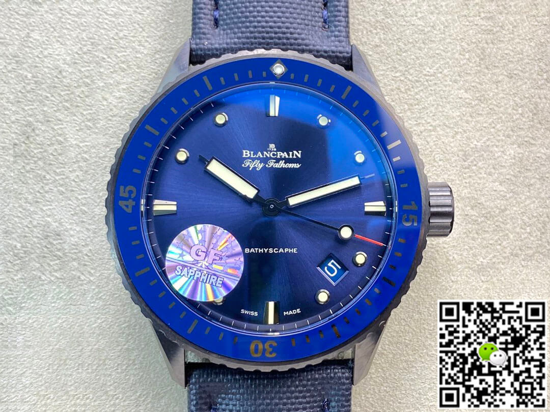 Replica Blancpain Fifty Fathoms 5000-0240-O52A 1:1 Best Edition GF Factory Blue Dial