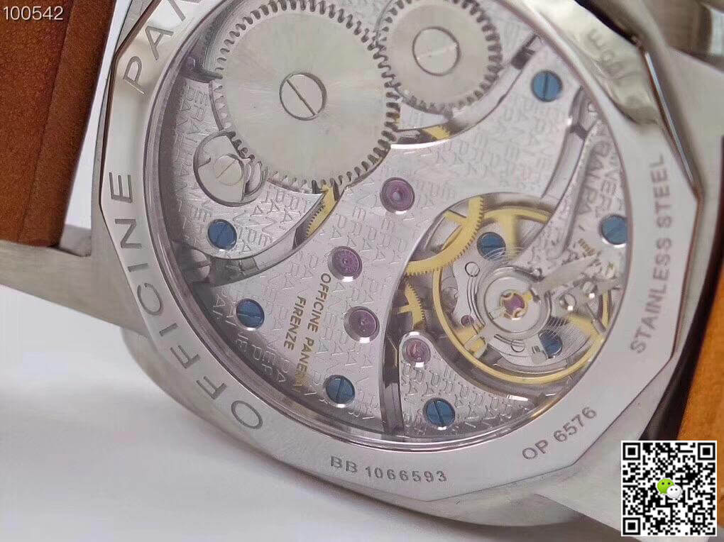 Pa*e*a1 Replica Luminor 1950 PAM127 ZF Factory 1:1 Best Edition Swiss ETA A6497 Brown Soft Tan Leather Strap