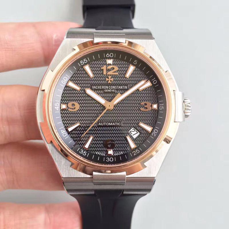 Replica Vacheron C0nstan1n Overseas 47040 JJ Factory 1:1 Best Edition Swiss ETA9015 Black Rubber Strap