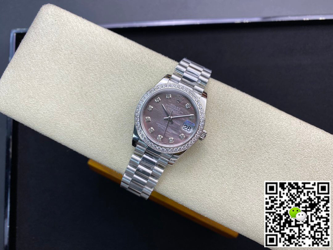 Replica R01ex Datejust M178384-0019 31MM 1:1 Best Edition EW Factory D1am0nd-set Bezel