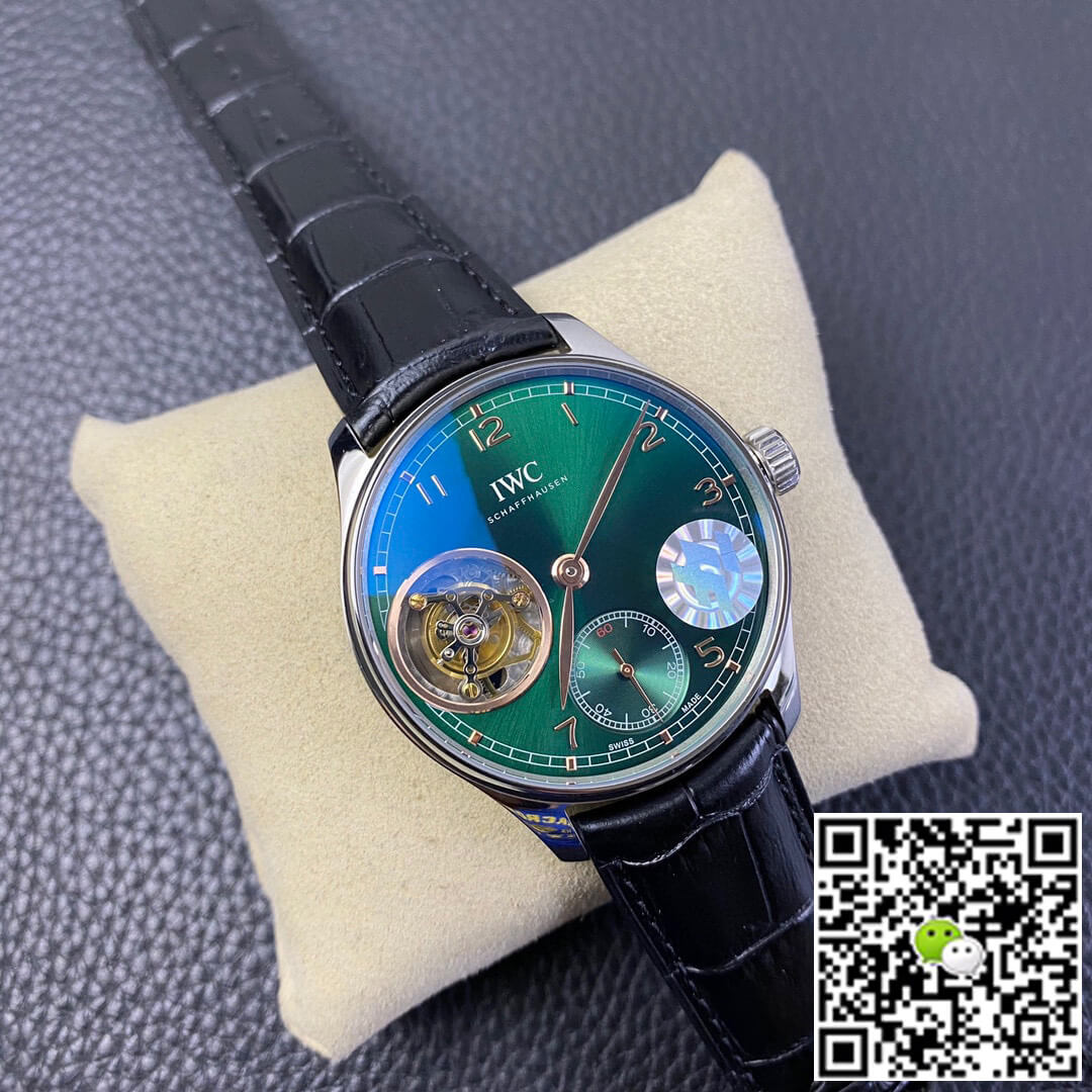 Replica IWC Portuguese Tourbillon 1:1 Best Edition ZF Factory Green Dial