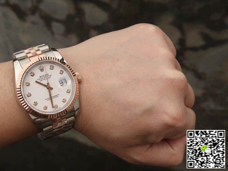 Replica R01ex Date-Just 36mm Stainless Steel Two Tone 1:1 Best Edition 18K Gold Wrapped Swiss ETA3135
