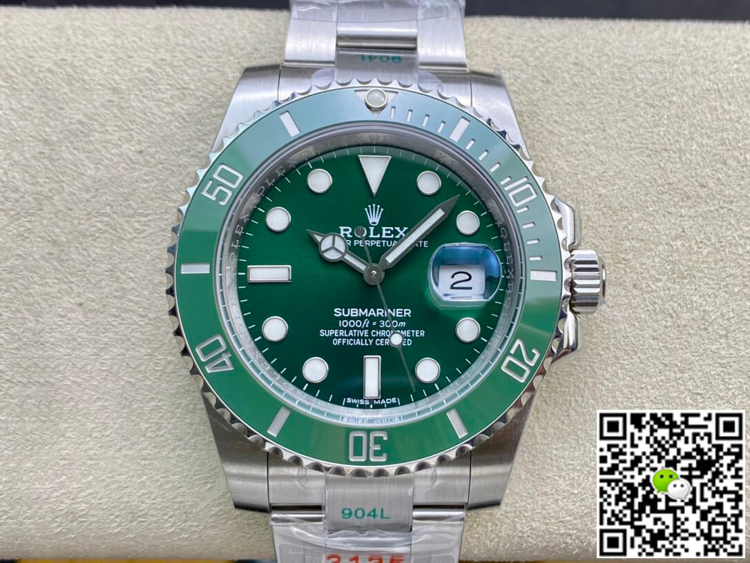 R01ex Submariner Replica 116610LV-97200 1:1 Best Edition ZF Factory Green Dial Stainless Steel Strap