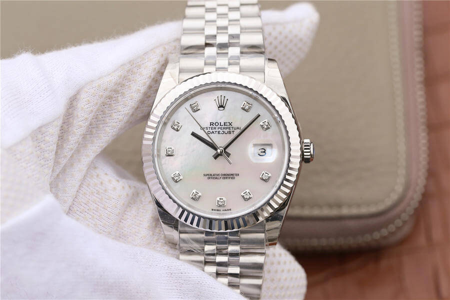 Replica R01ex Datejust M126334-0020 1:1 Best Edition EW Factory Mother-Of-Pearl Dial