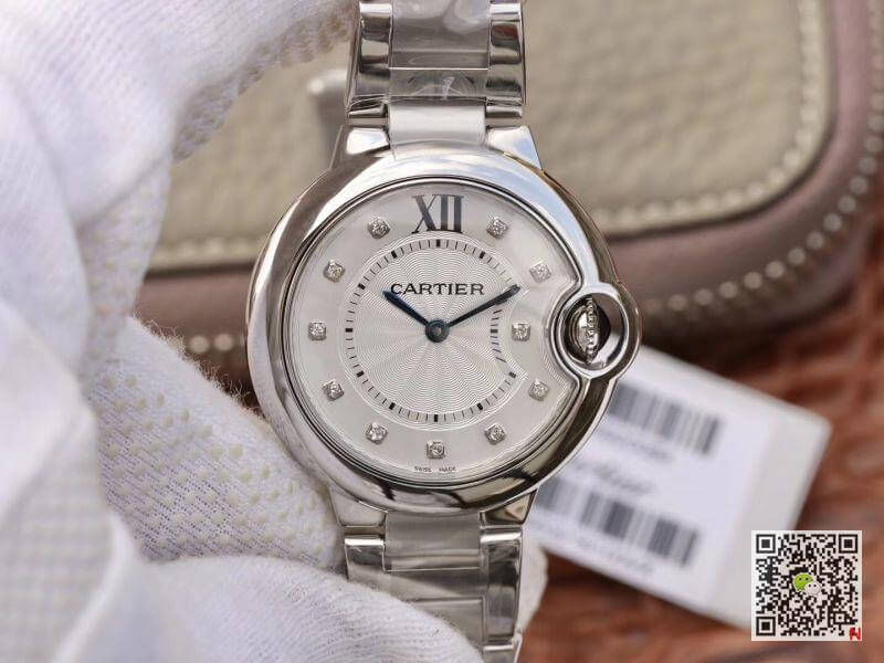 Replica Ballon Bleu De Ca*t1er 33mm V6 Factory 1:1 Best Edition Swiss Quartz ETA157 White Dial
