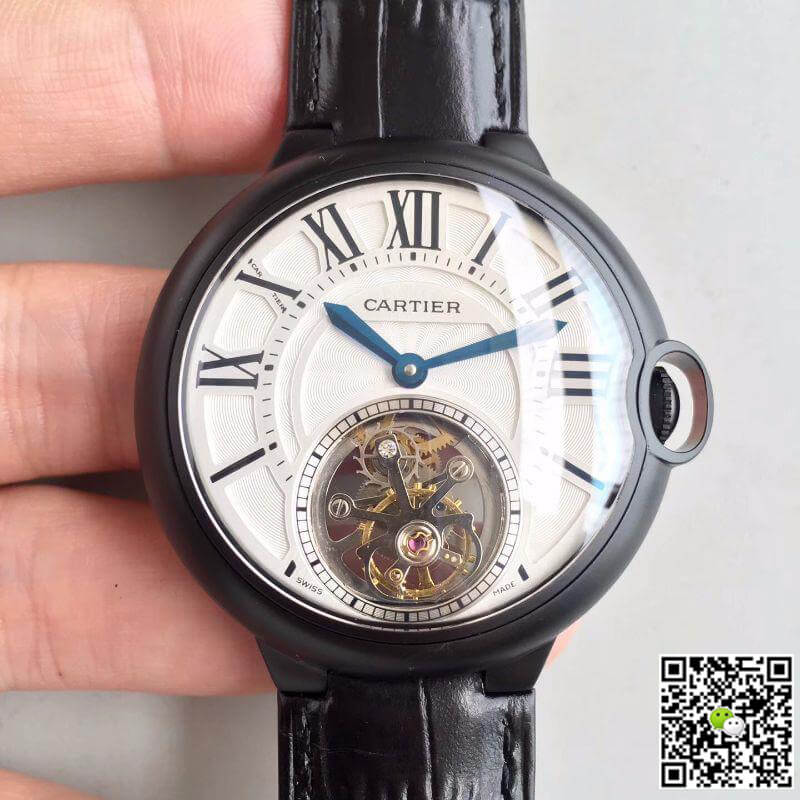 Replica Ballon Bleu De Ca*t1er Tourbillon Men Watches 1:1 Best Edition Swiss Tourbillon White Dial