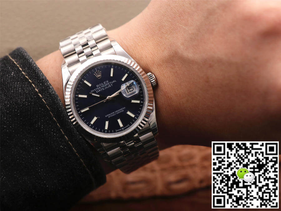 Replica R01ex Datejust M126234-0017 1:1 Best Edition EW Factory Blue Dial