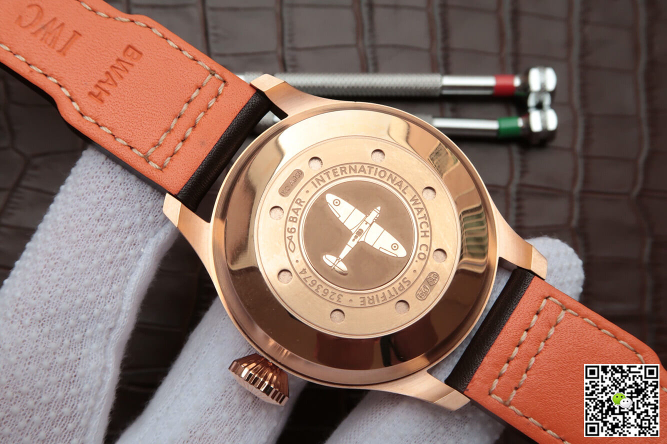 Replica IWC Big Pilot IW500901 1:1 Best Edition ZF Factory Rose Gold Black Dial