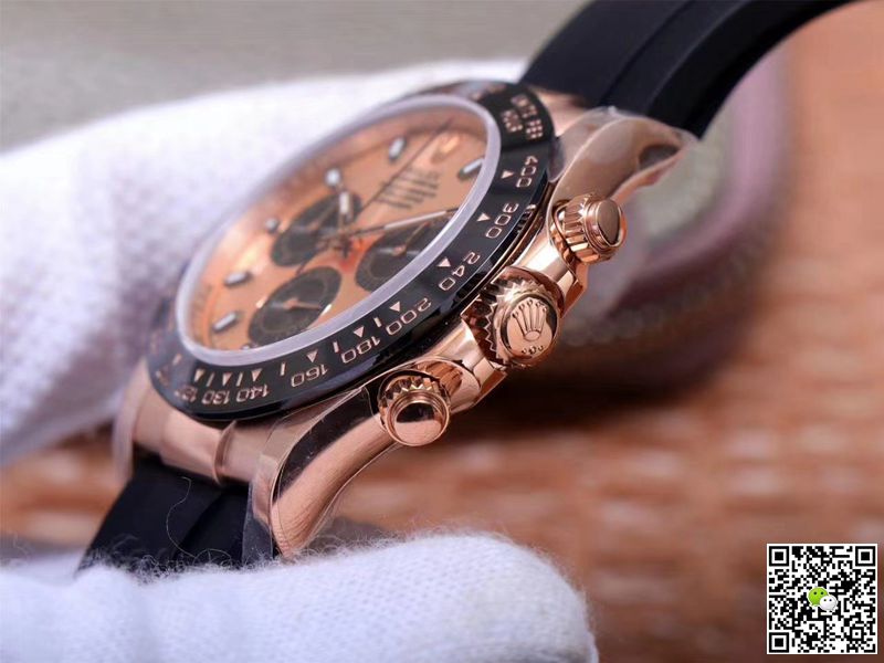 R01ex Daytona Replica M116515LN-0021 1:1 Best Edition Noob Factory Pink Dial Swiss ETA4130