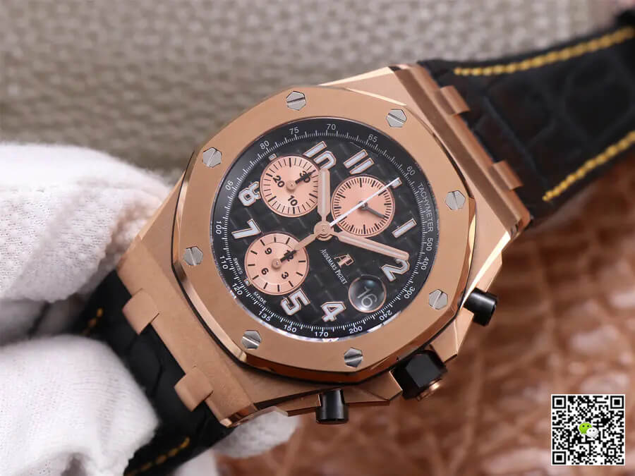 Replica Audemars P1g*et Royal Oak Offshore 26470OR 1:1 Best Edition JF Factory Black Dial