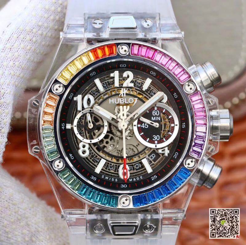 Replica Hublot Big Bang Unico 411.JX.4802.RT Mechanical Watches 1:1 Best Edition Swiss ETA1242 Rubber Strap