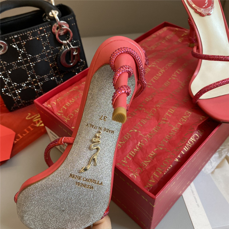 Rene Caovilla Dupe Snake Band Sandals