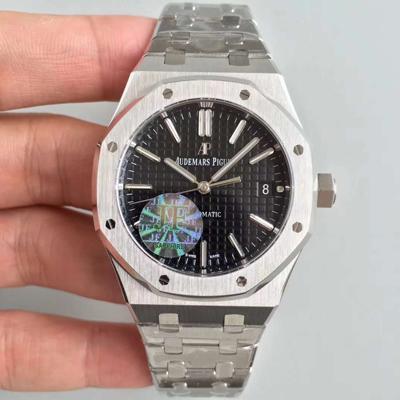 Replica Audemars P1g*et Royal Oak 15400ST.OO.1220ST.01 JF Factory 1:1 Best Edition Swiss ETA3120 Black Dial