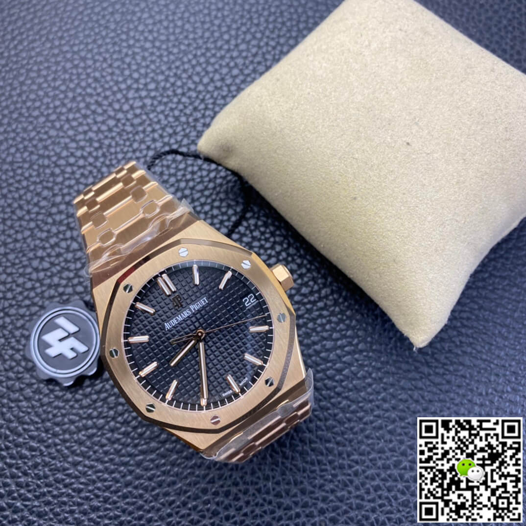 Replica Audemars P1g*et Royal Oak 15500OR.OO.1220OR.01 1:1 Best Edition ZF Factory Black Dial