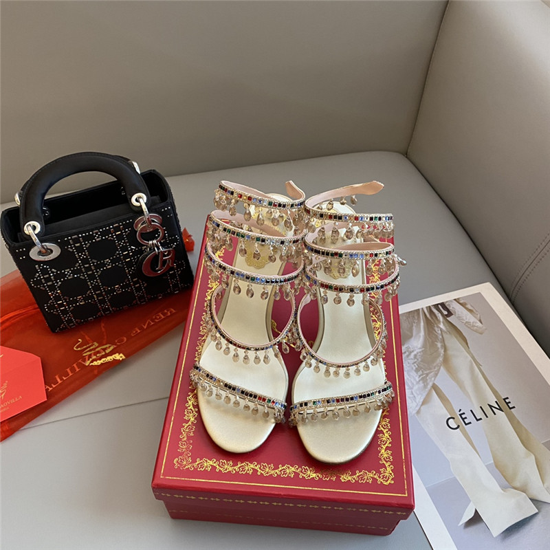 Rene Caovilla Dupe Classic snake wrap sandals