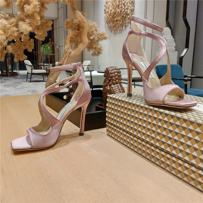 J1m*y Ch00 heeled satin sandals